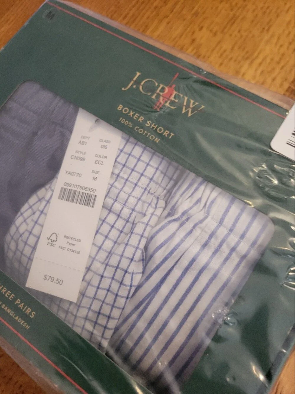J. Crew Woven Boxers Multi-pack - Everyday Classics - Blues, White